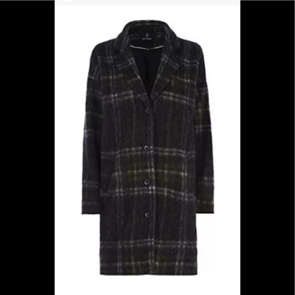 Julie Brandt Coco wool plaid coat, fully lined, XS, New